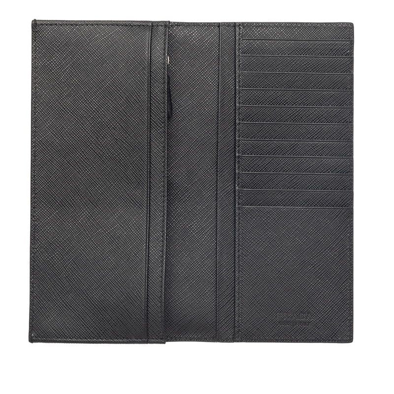 Prada Saffiano Bifold Wallet Black Leather