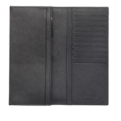 Prada Saffiano Bifold Wallet Black Leather