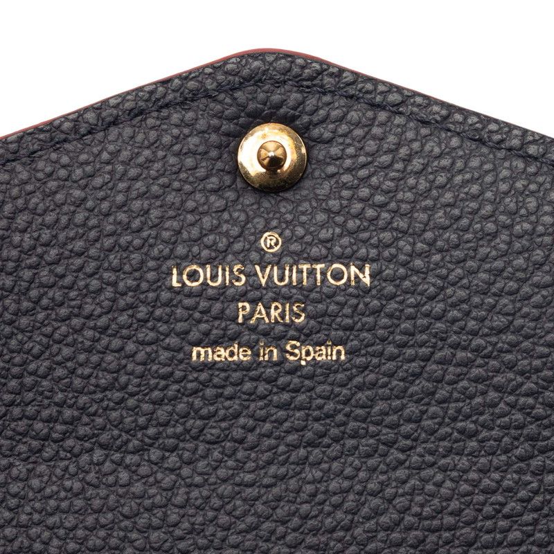 Louis Vuitton Monogram Empreinte Portefeuille Sarah Wallet Mali Null Jou Navy