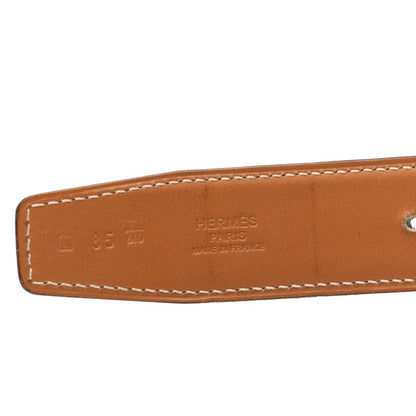 Hermes Plate Belt Black Leather