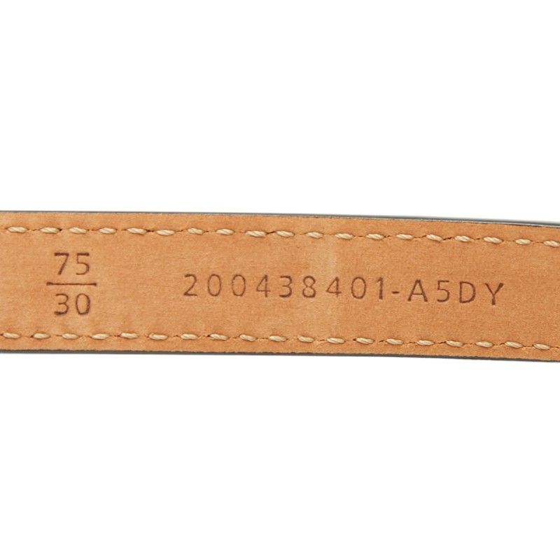 Fendi IS Logo Reversible Belt 75 30 Black Gold Leather