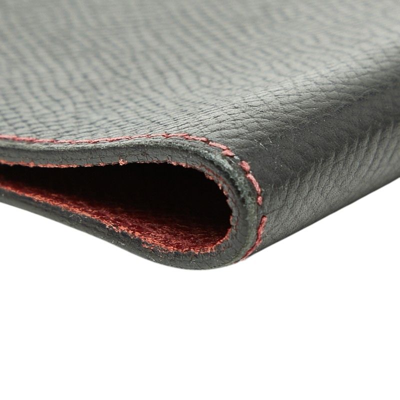 Hermes Agenda Vision Notebook Cover Black Red Courchevel