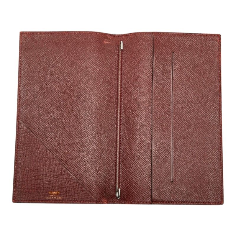 Hermes Agenda Vision Notebook Cover Black Red Courchevel