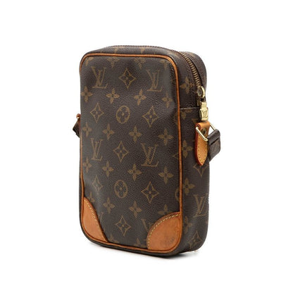 Louis Vuitton Monogram Danube Crossbody Shoulder Bag Brown Leather
