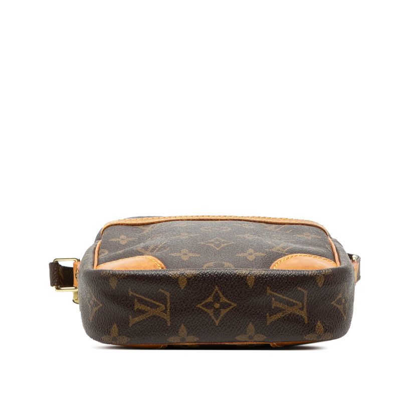 Louis Vuitton Monogram Danube Crossbody Shoulder Bag Brown Leather