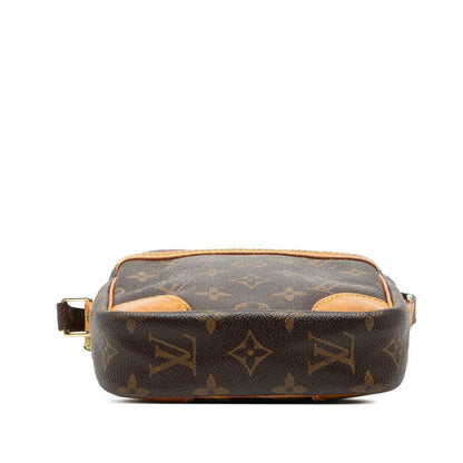 Louis Vuitton Monogram Danube Crossbody Shoulder Bag Brown Leather