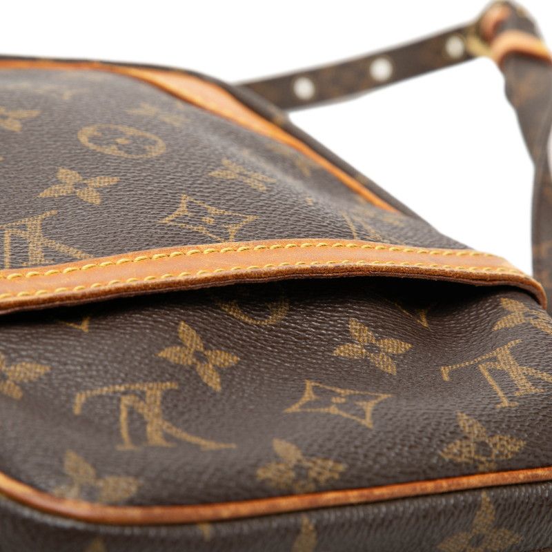 Louis Vuitton Monogram Danube Crossbody Shoulder Bag Brown Leather