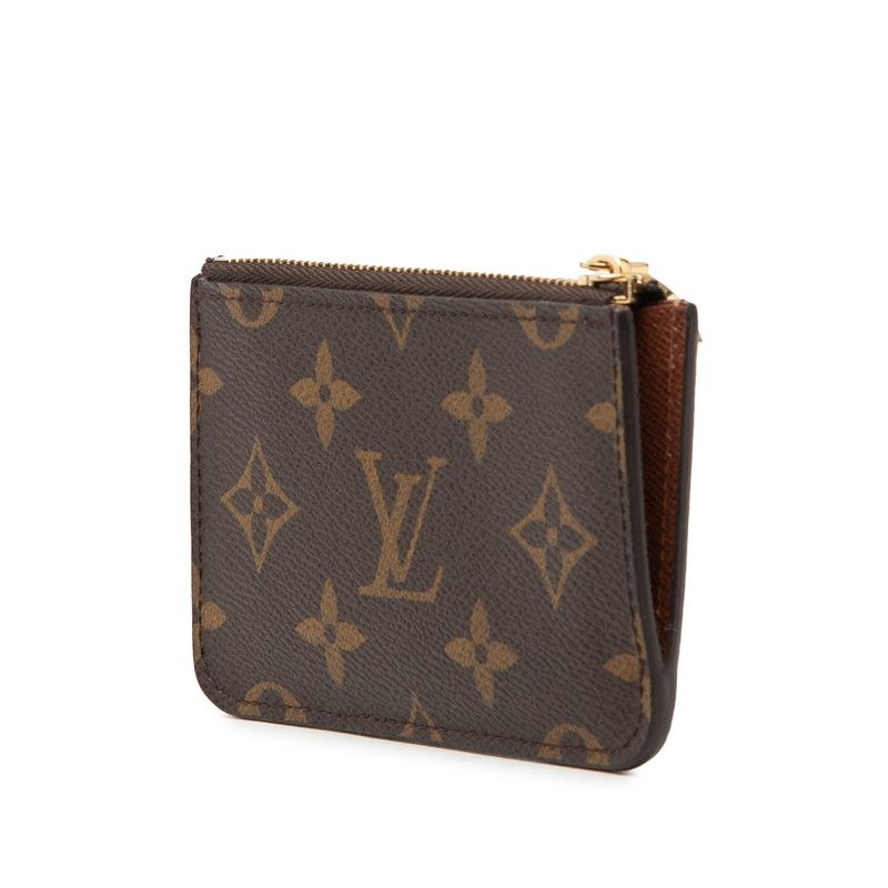 Louis Vuitton Card Case Holder Romy Coin Fragment Brown