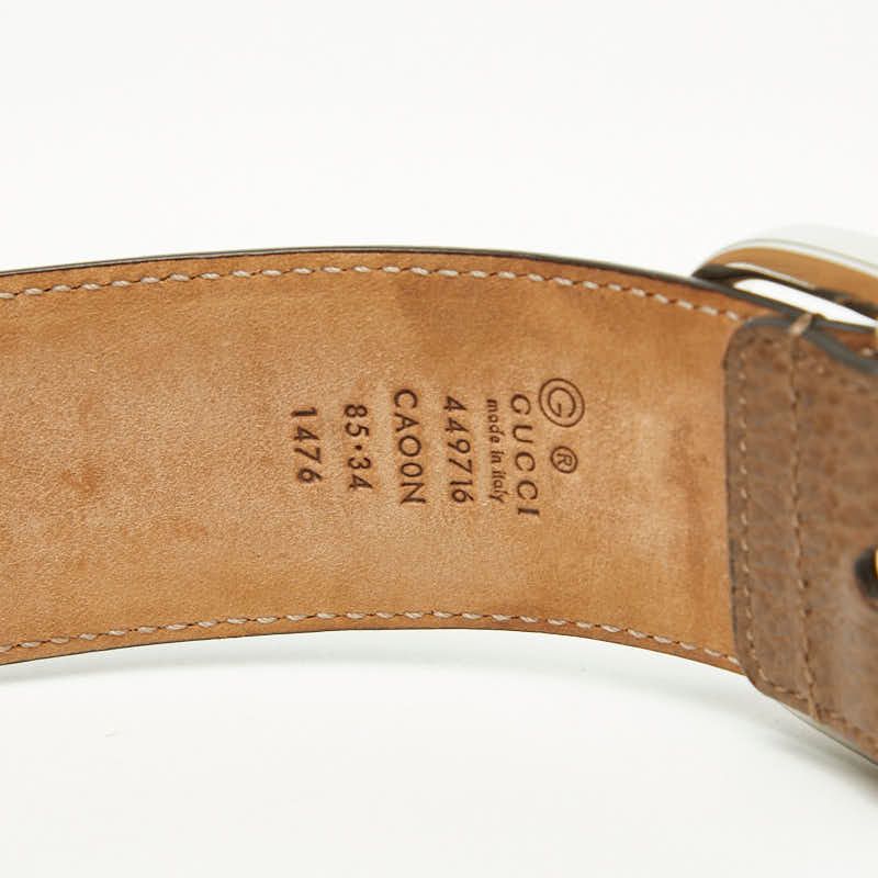 Gucci Belt 34 Brown Leather
