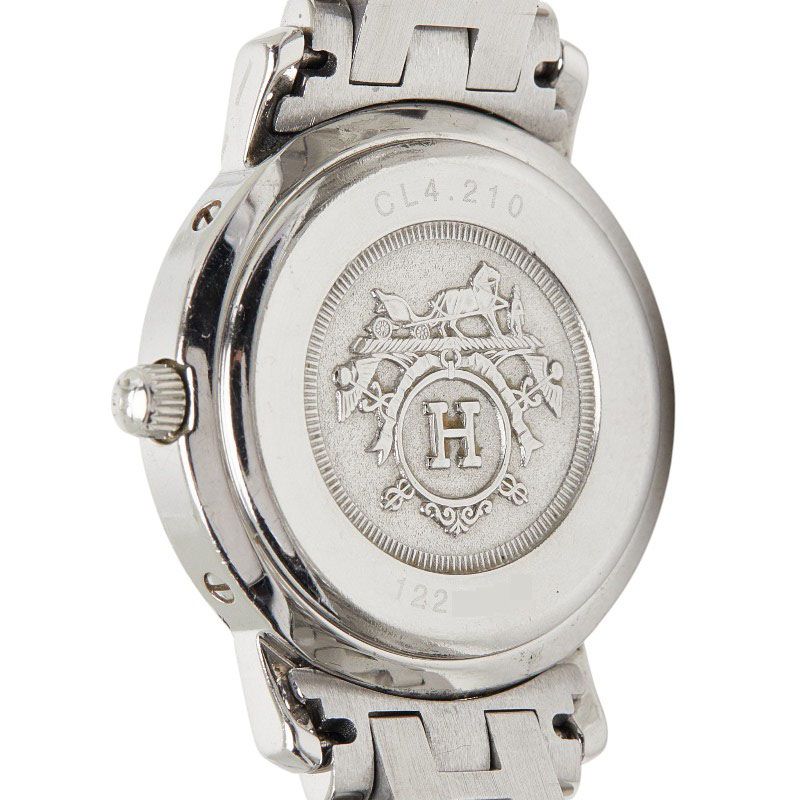Hermes Clipper Watch Stainless Steel