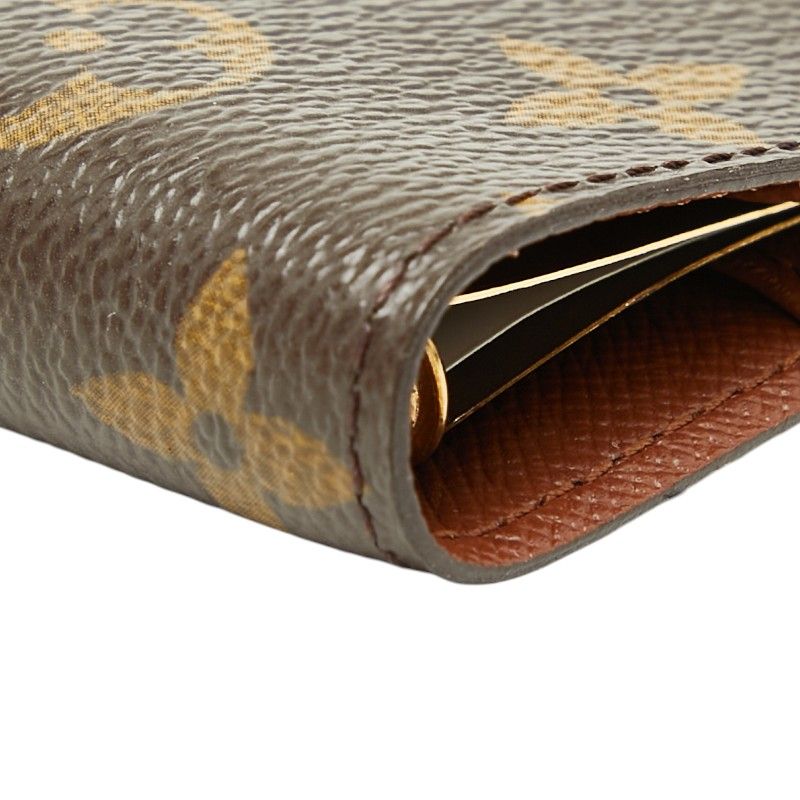 Louis Vuitton Monogram Agenda PM Notebook Cover Brown Leather
