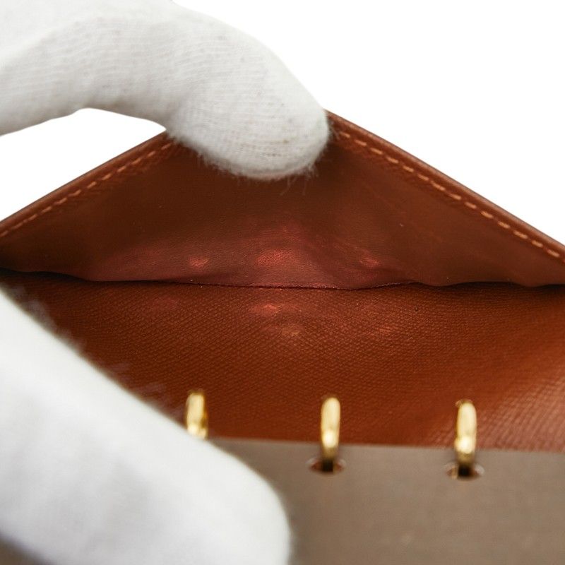 Louis Vuitton Monogram Agenda PM Notebook Cover Brown Leather