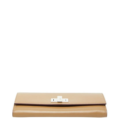 Fendi Peekaboo Wallet Brown Leather
