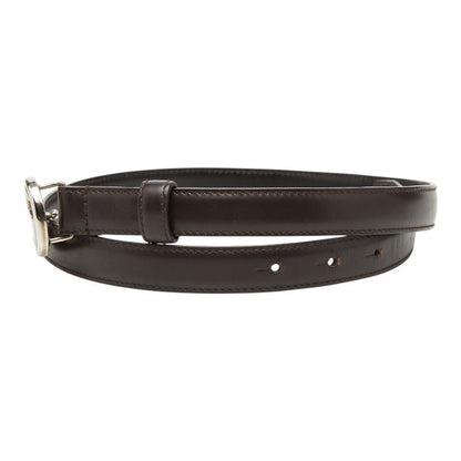Gucci Interlocking Logo Buckle Belt 70 28 Dark Brown Leather