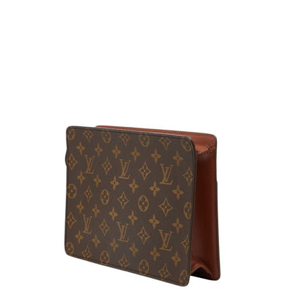 Louis Vuitton Monogram Pochette Homme Clutch Brown Leather
