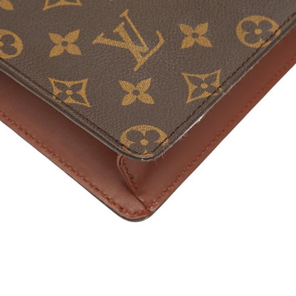 Louis Vuitton Monogram Pochette Homme Clutch Brown Leather