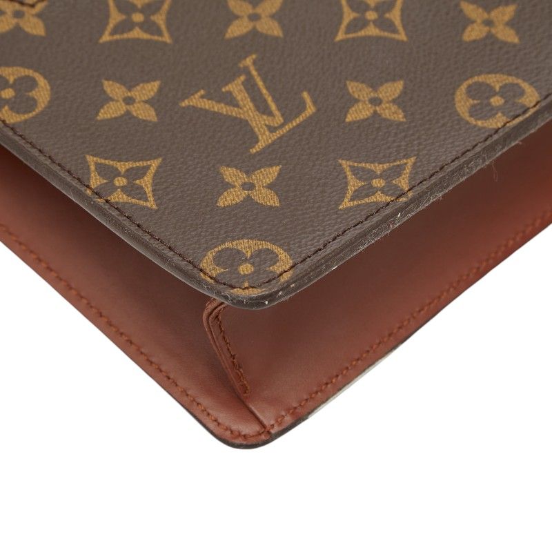 Louis Vuitton Monogram Pochette Homme Clutch Brown Leather