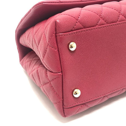 Chanel Handbag Coco Handle 29 Caviar Leather Red