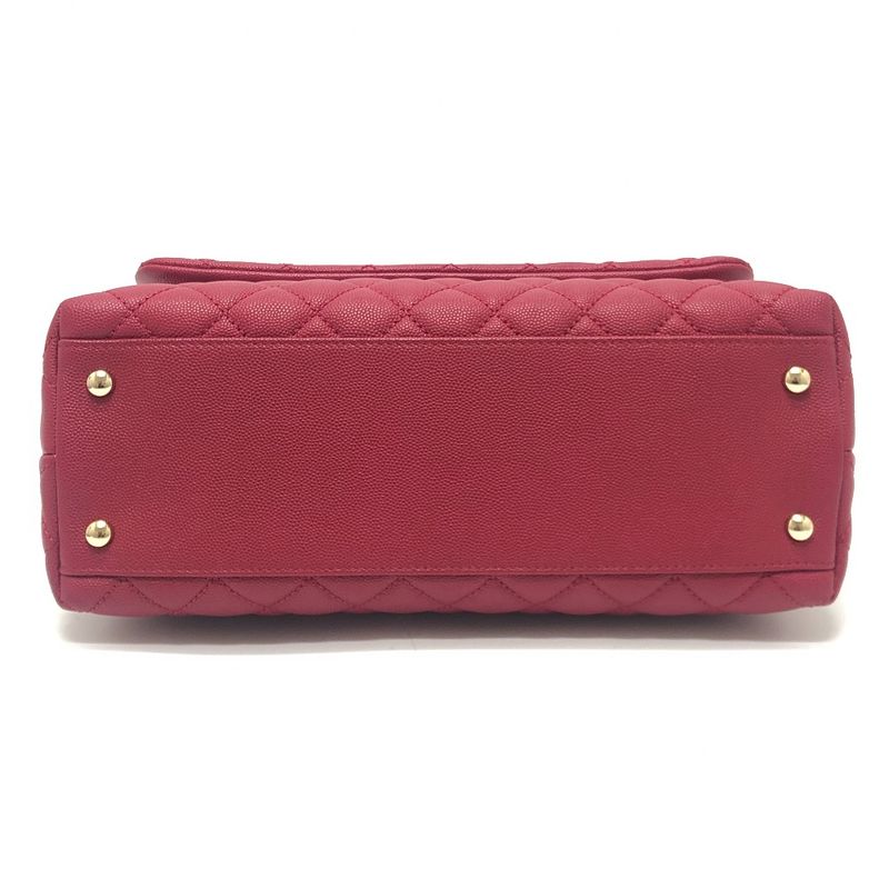 Chanel Handbag Coco Handle 29 Caviar Leather Red