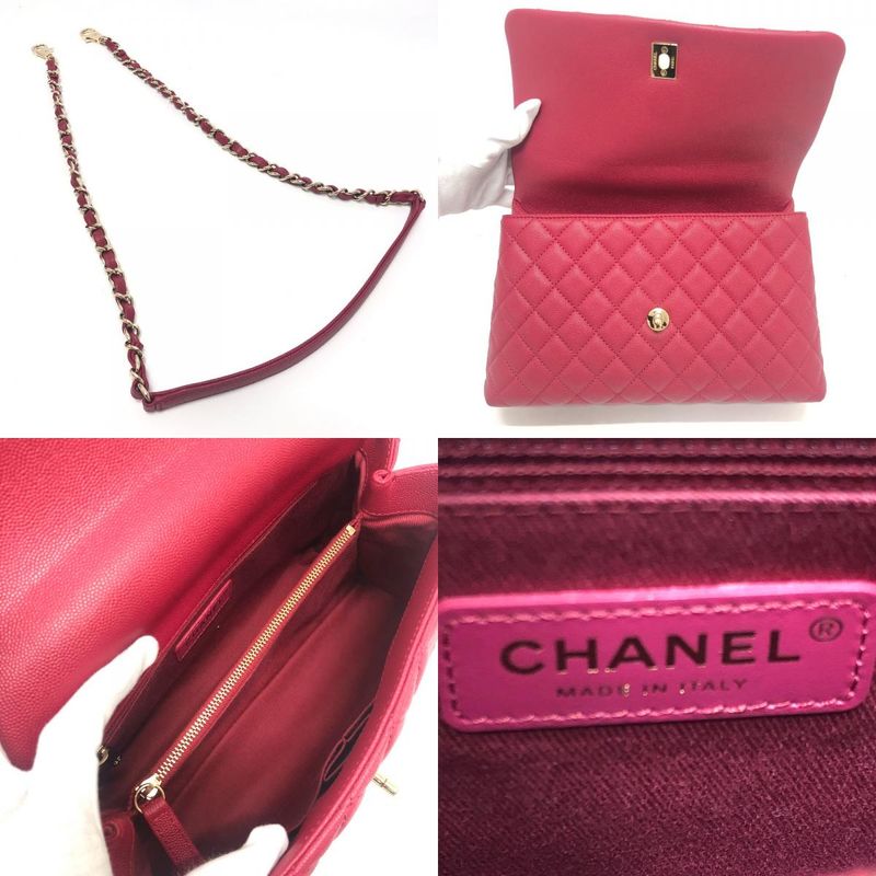 Chanel Handbag Coco Handle 29 Caviar Leather Red