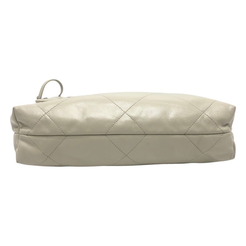 Chanel Shoulder Bag 22 Small CC Logo Calfskin Gray