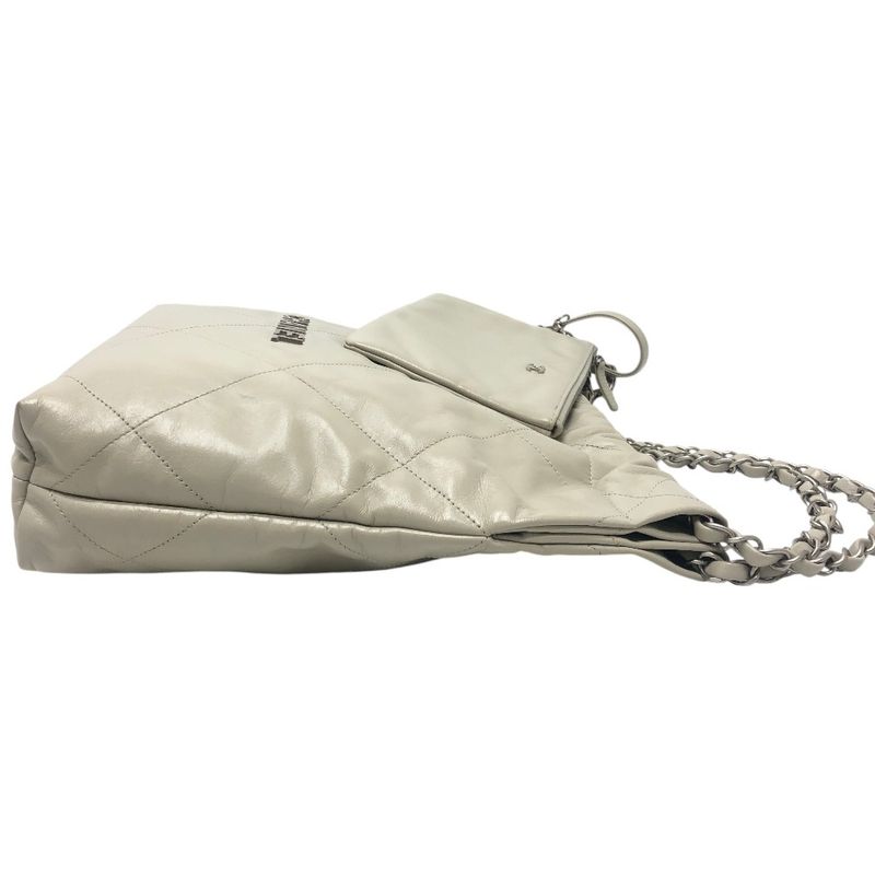 Chanel Shoulder Bag 22 Small CC Logo Calfskin Gray