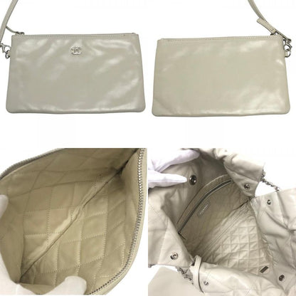 Chanel Shoulder Bag 22 Small CC Logo Calfskin Gray