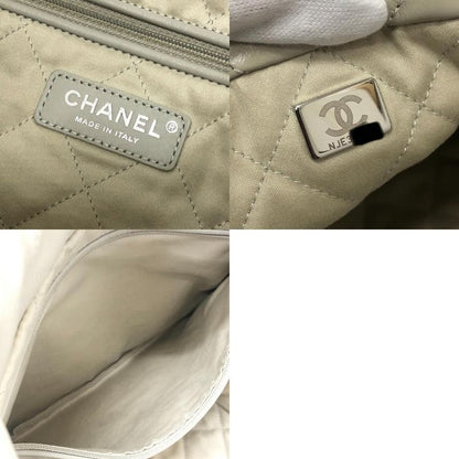 Chanel Shoulder Bag 22 Small CC Logo Calfskin Gray