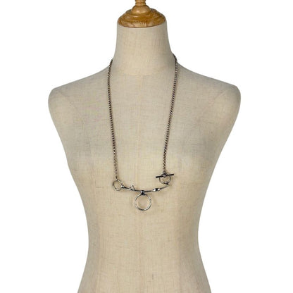Hermes Mall de Brid Necklace Silver