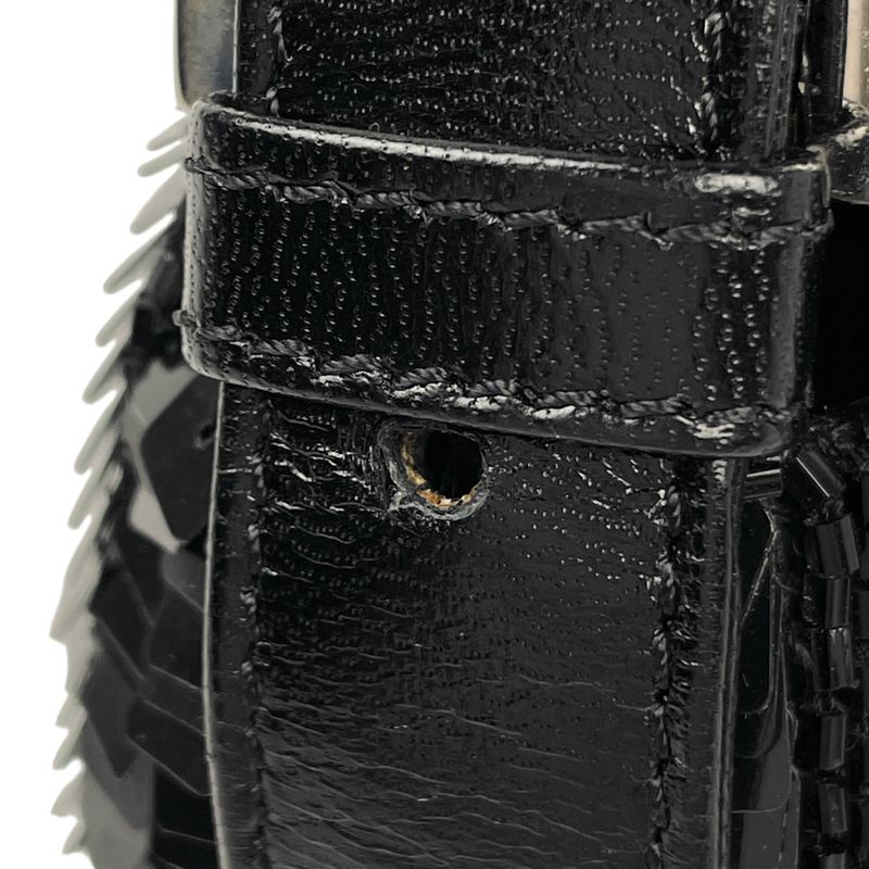 Fendi Zucca Logo Mamma Bucket Shoulder Bag Leather Black