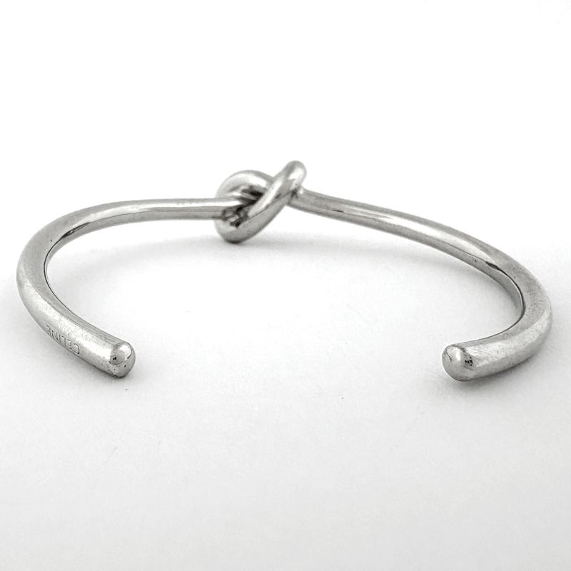 Celine Knot Extra Thin Bracelet Metal Silver