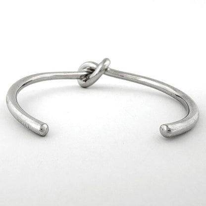 Celine Knot Extra Thin Bracelet Metal Silver