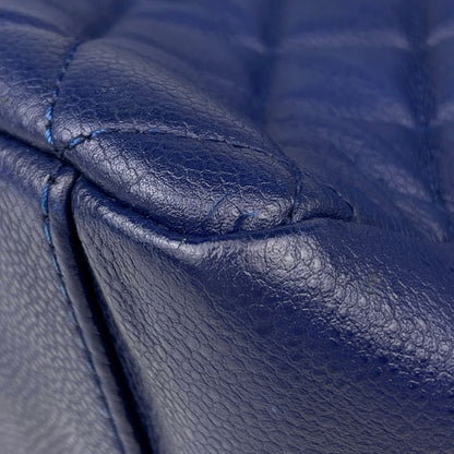 Chanel CC Logo Chain Tote Caviar Leather Blue