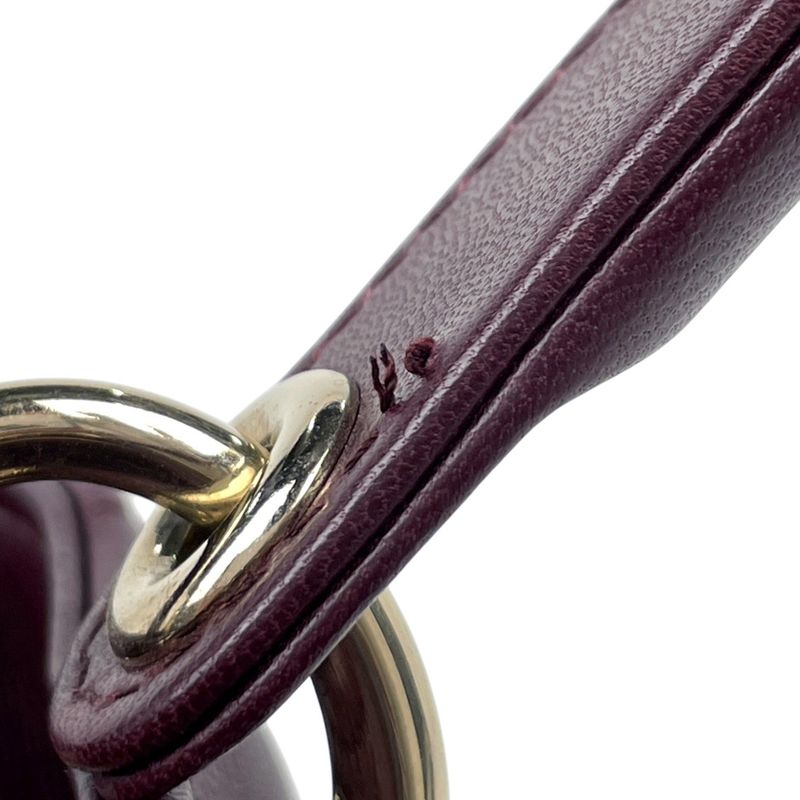 Dior Handbag Leather Burgundy