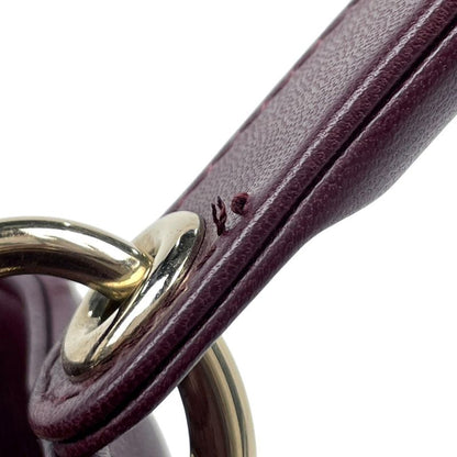 Dior Handbag Leather Burgundy
