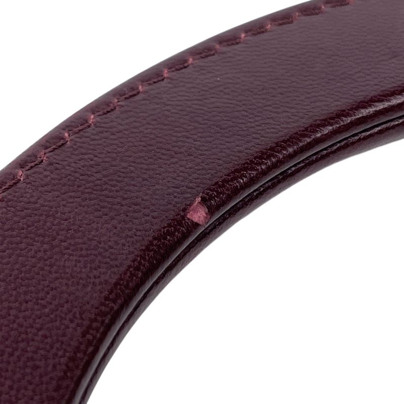 Dior Handbag Leather Burgundy