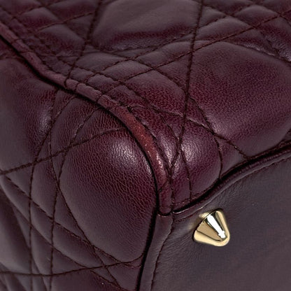 Dior Handbag Leather Burgundy
