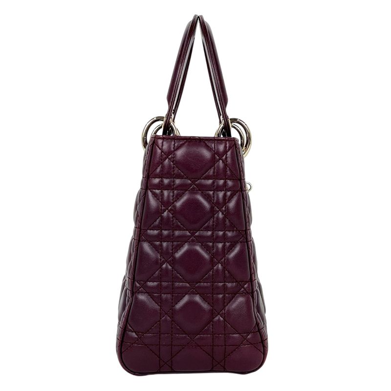 Dior Handbag Leather Burgundy