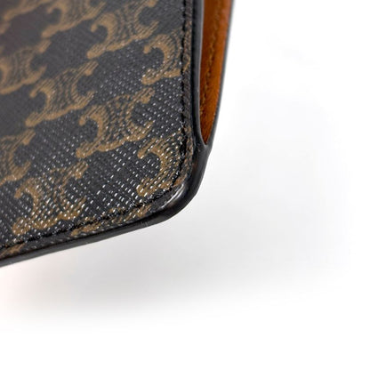 Celine Triomphe Mobile Pouch Shoulder Bag Brown