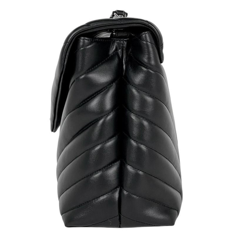 Saint Laurent Paris Lou Shoulder Bag Leather Black