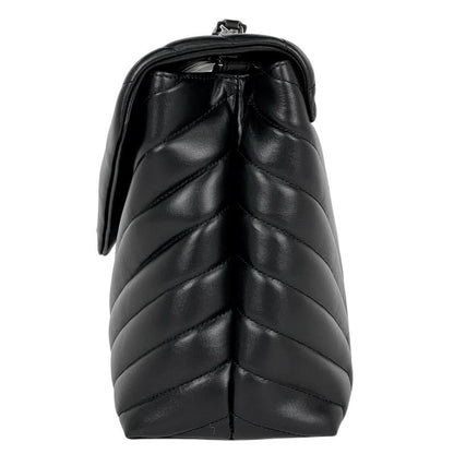 Saint Laurent Paris Lou Shoulder Bag Leather Black