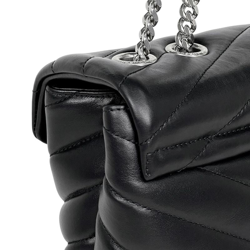 Saint Laurent Paris Lou Shoulder Bag Leather Black