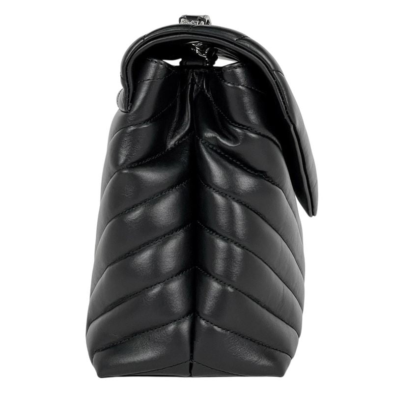 Saint Laurent Paris Lou Shoulder Bag Leather Black