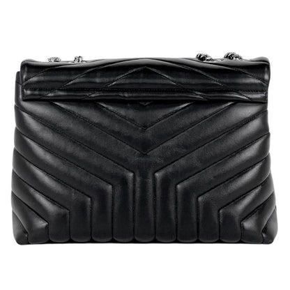 Saint Laurent Paris Lou Shoulder Bag Leather Black