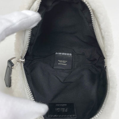 Fendi Onigiri Stefano Pilati Shoulder Bag Fur White Green