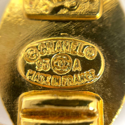 Chanel CC Logo Earrings Gold Plated