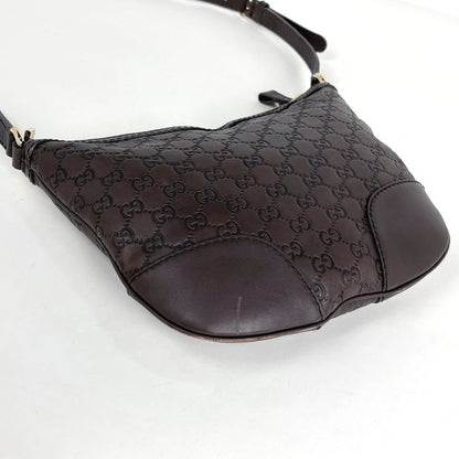 Gucci GG Pattern Brea Shoulder Bag Guccissima Leather Brown