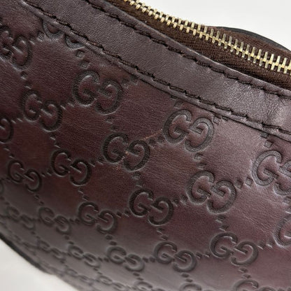 Gucci GG Pattern Brea Shoulder Bag Guccissima Leather Brown
