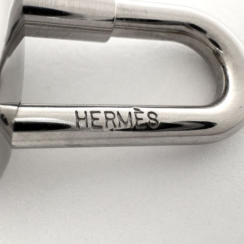 Hermes Cadena Hippopotamus Bag Charm Metal Silver
