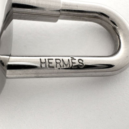 Hermes Cadena Hippopotamus Bag Charm Metal Silver